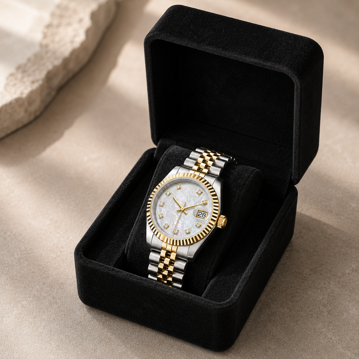 Classic Lady-Datejust "Two-Tone / Mother of Pearl" 28 mm