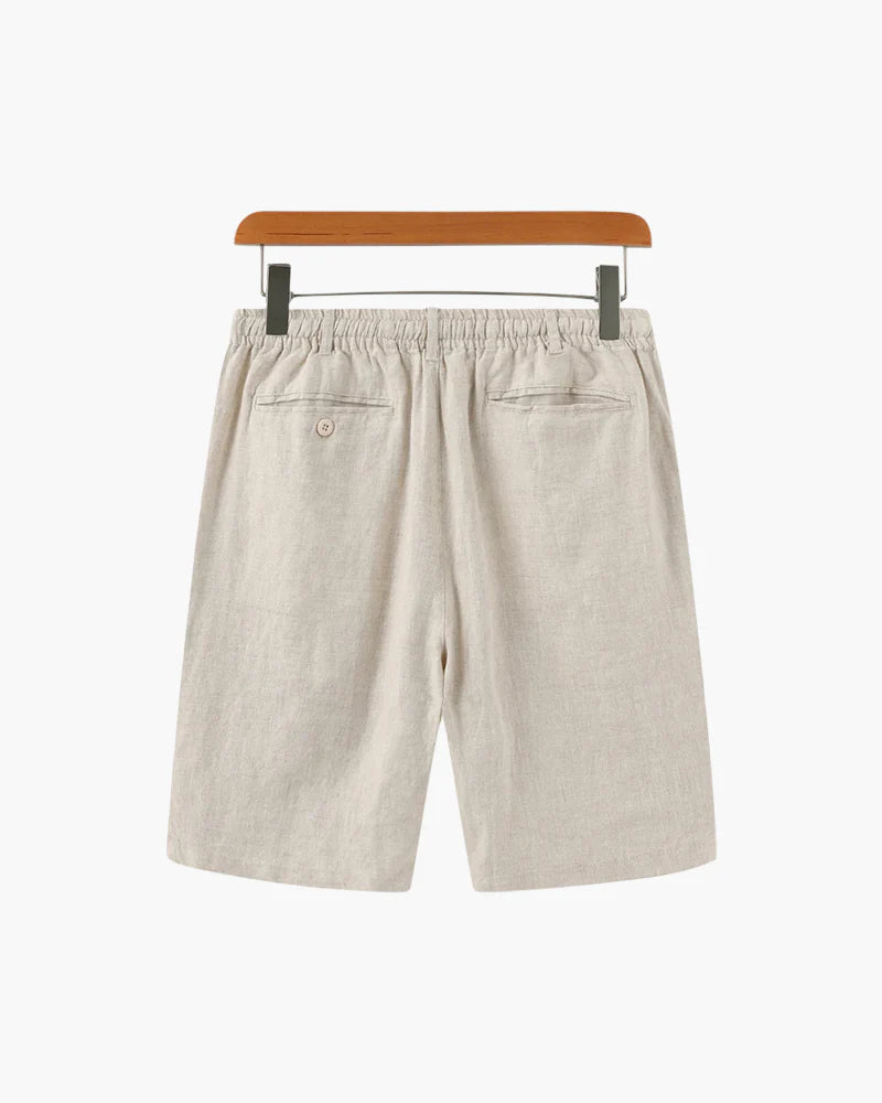 Porto Linen Shorts – Sand Beige