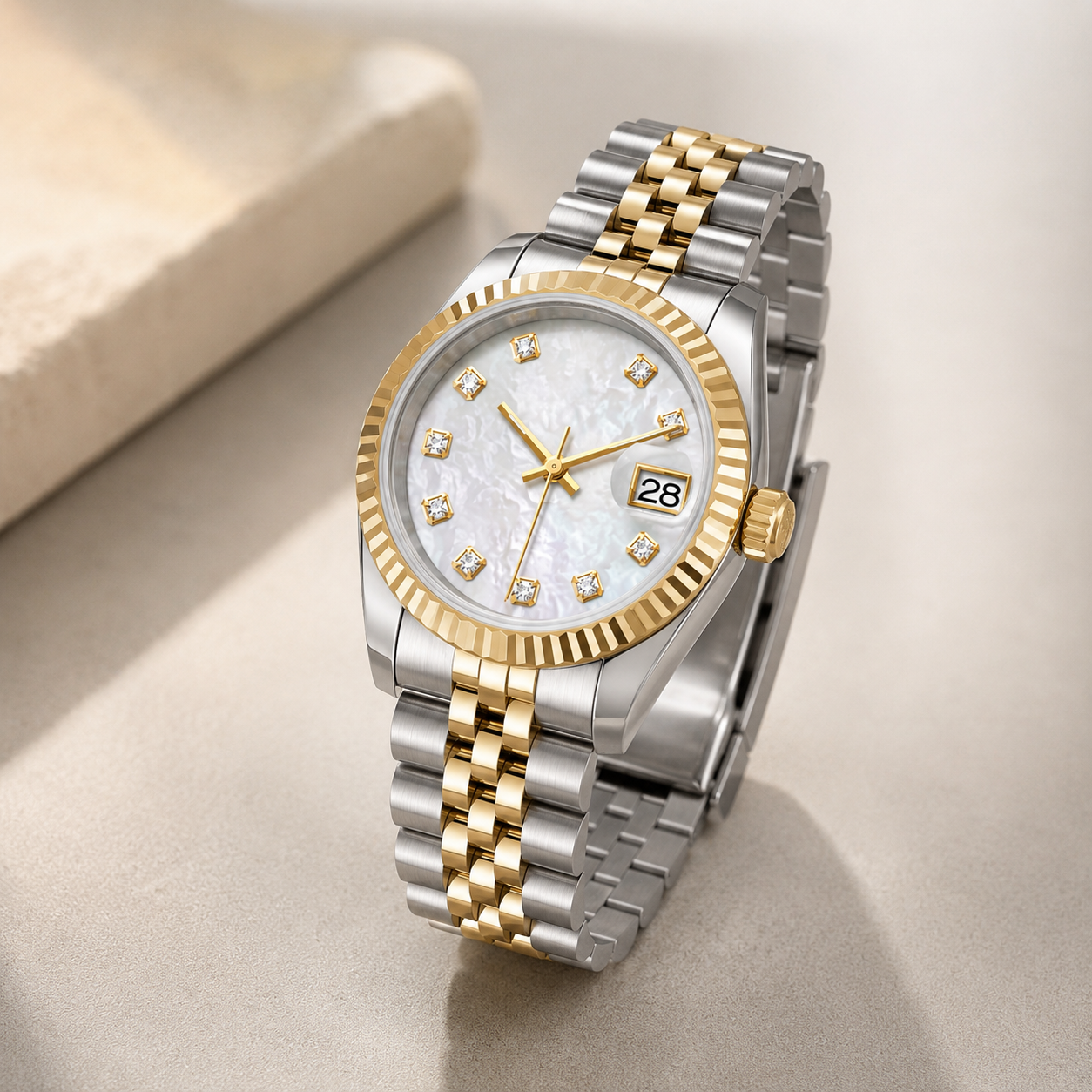 Classic Lady-Datejust "Two-Tone / Mother of Pearl" 28 mm