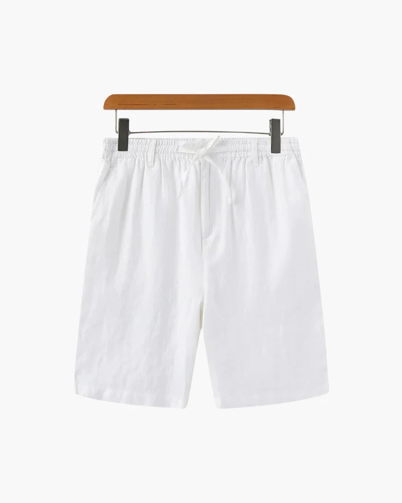 Porto Linen Shorts – Pure White